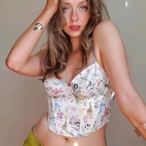 Parade Afterglow Lace-up Corset in Summer Doodles - Picture 2 of 7